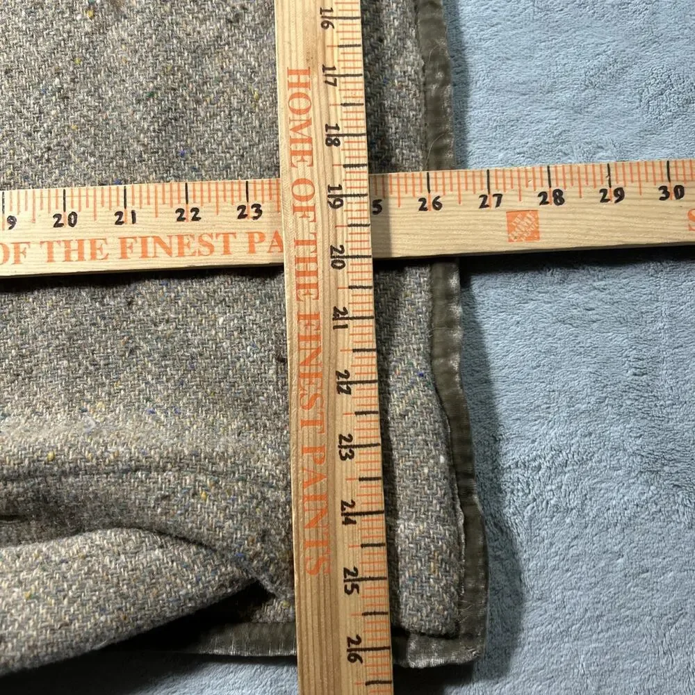 Polo Ralph Lauren 100% Wool Pillow Cover Only 26x26 Herringbone Bedford Hunt